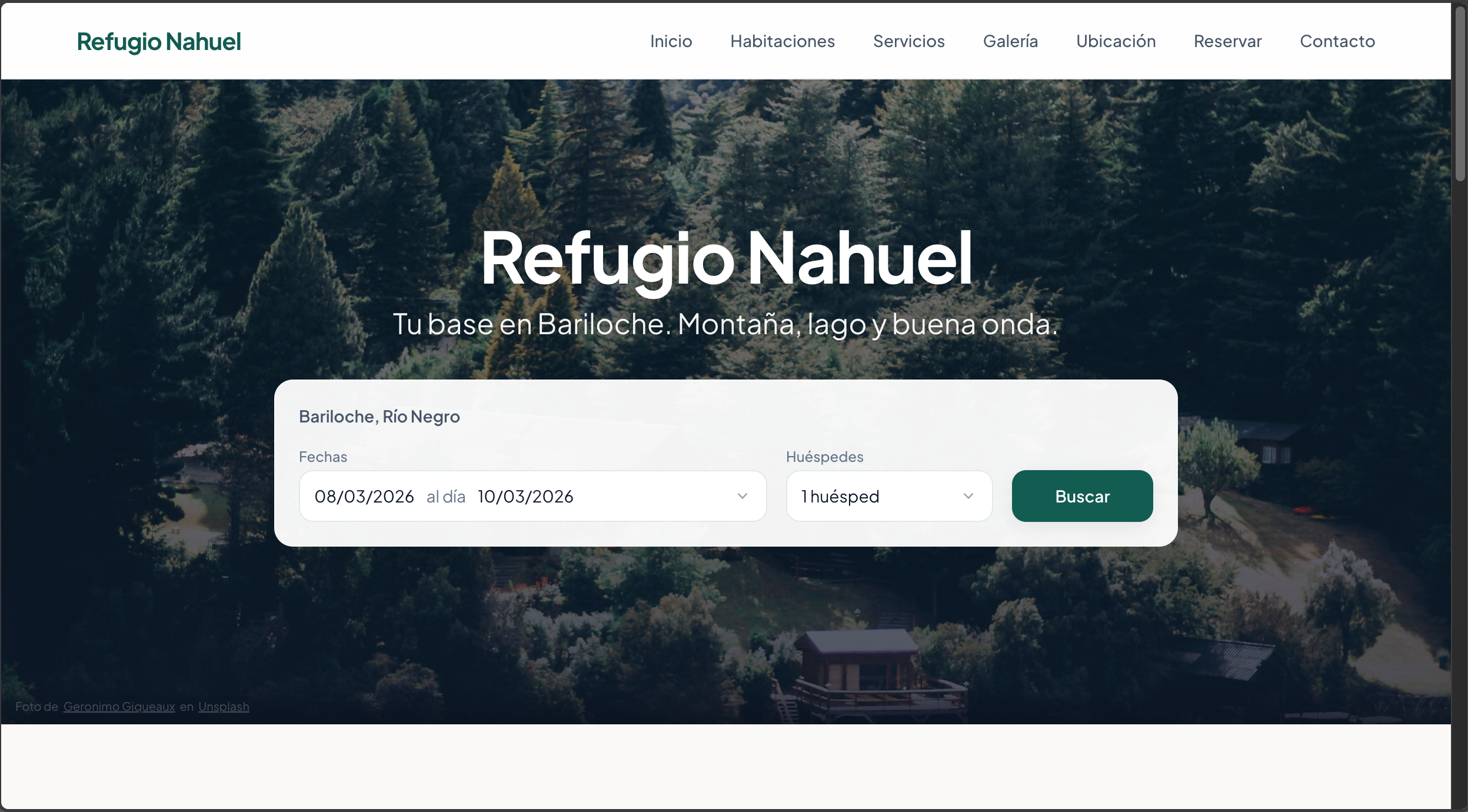 Web de turismo con agenda y reservas